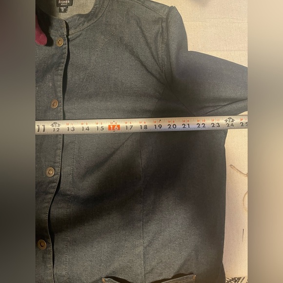 Eileen Fischer denim button up - Picture 4 of 5
